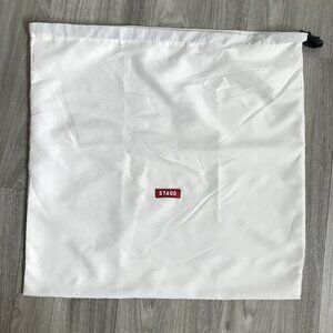 Staud White Square Dustbag Pouch